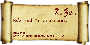 Kázmér Zsuzsanna névjegykártya